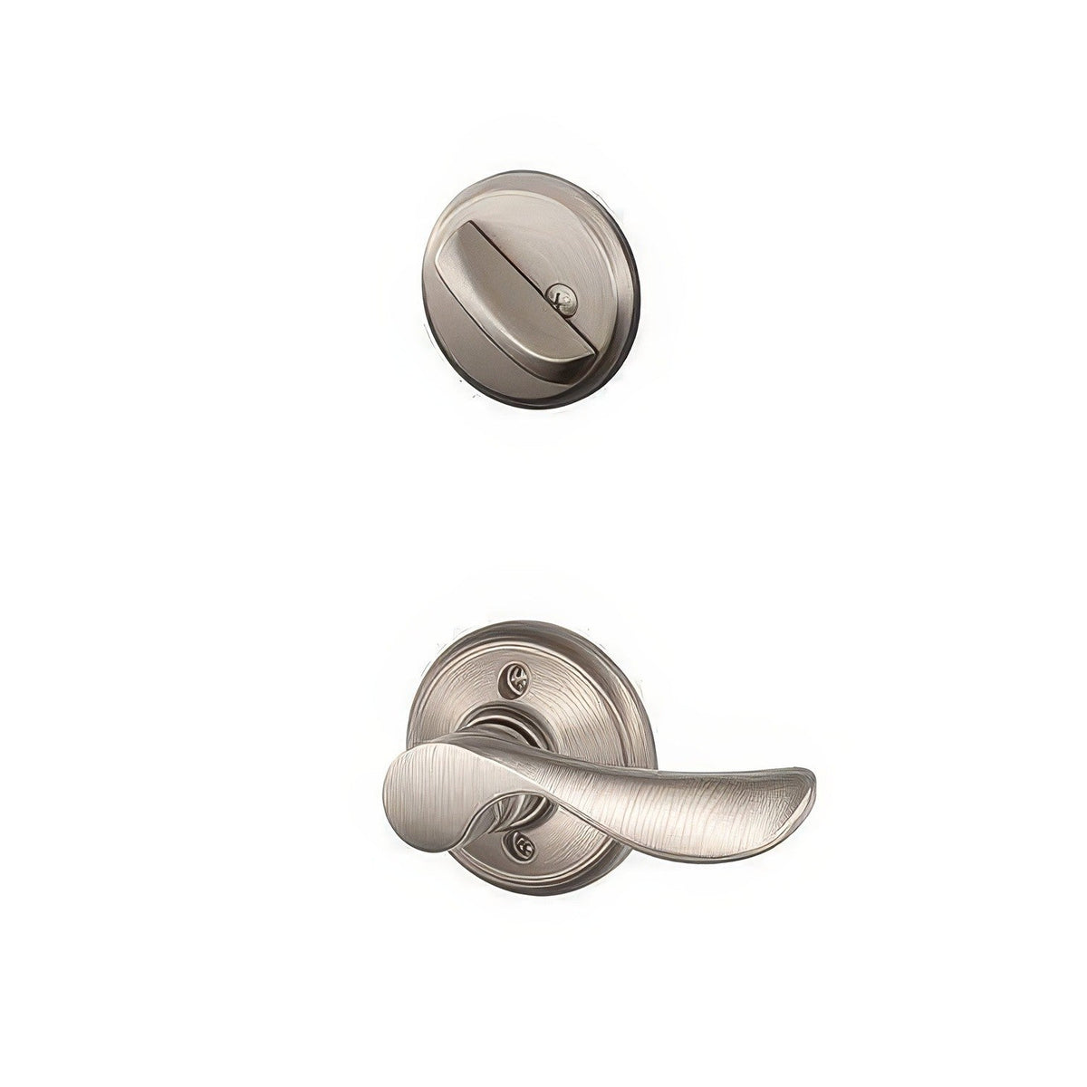 Schlage F59CHP619LH F59-CHP-LH F-Series Left Hand Champagne Interior Pack for Exterior Handlesets Satin Nickel