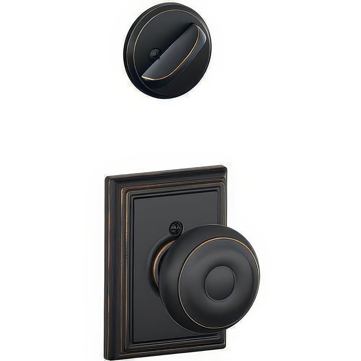 Schlage F59GEO716ADD F59-GEO-ADD Georgian Interior Pack Knob Aged Bronze