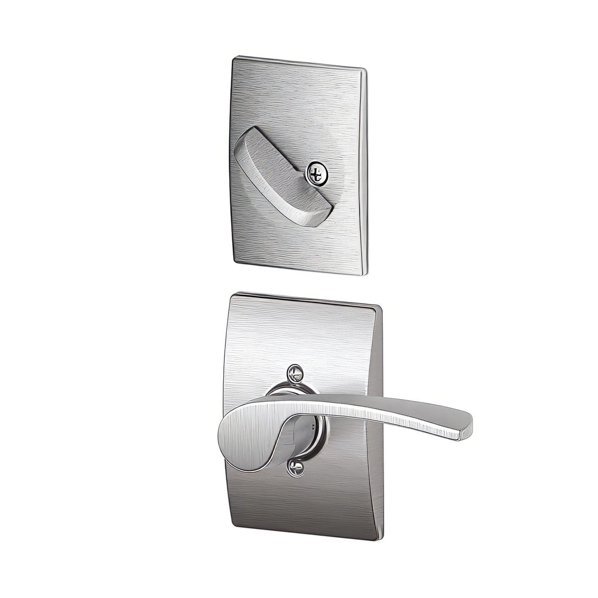Schlage F59MER626CENLH F59-MER-CEN-LH F-Series Merano Left Hand Interior Pack Lever Satin Chrome
