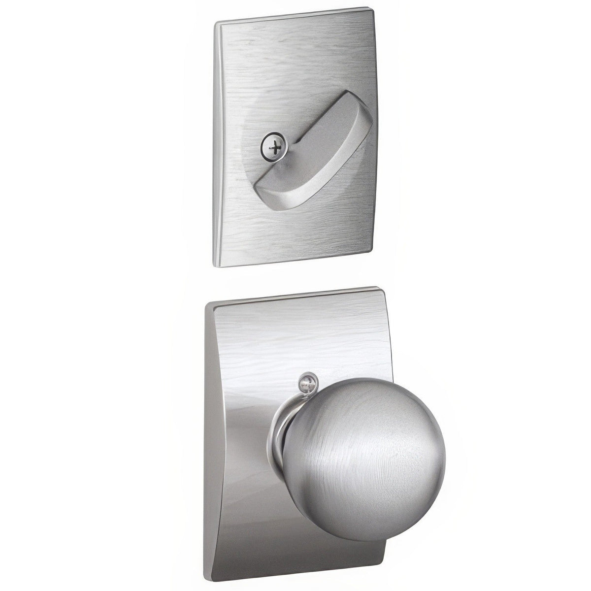 Schlage F59ORB626CEN F59-ORB-CEN F-Series Orbit Interior Pack Knob Satin Chrome
