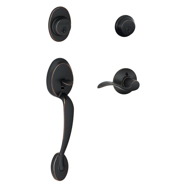 Schlage F62-PLY-ACC-RH Plymouth Right Hand Double Cylinder Handleset