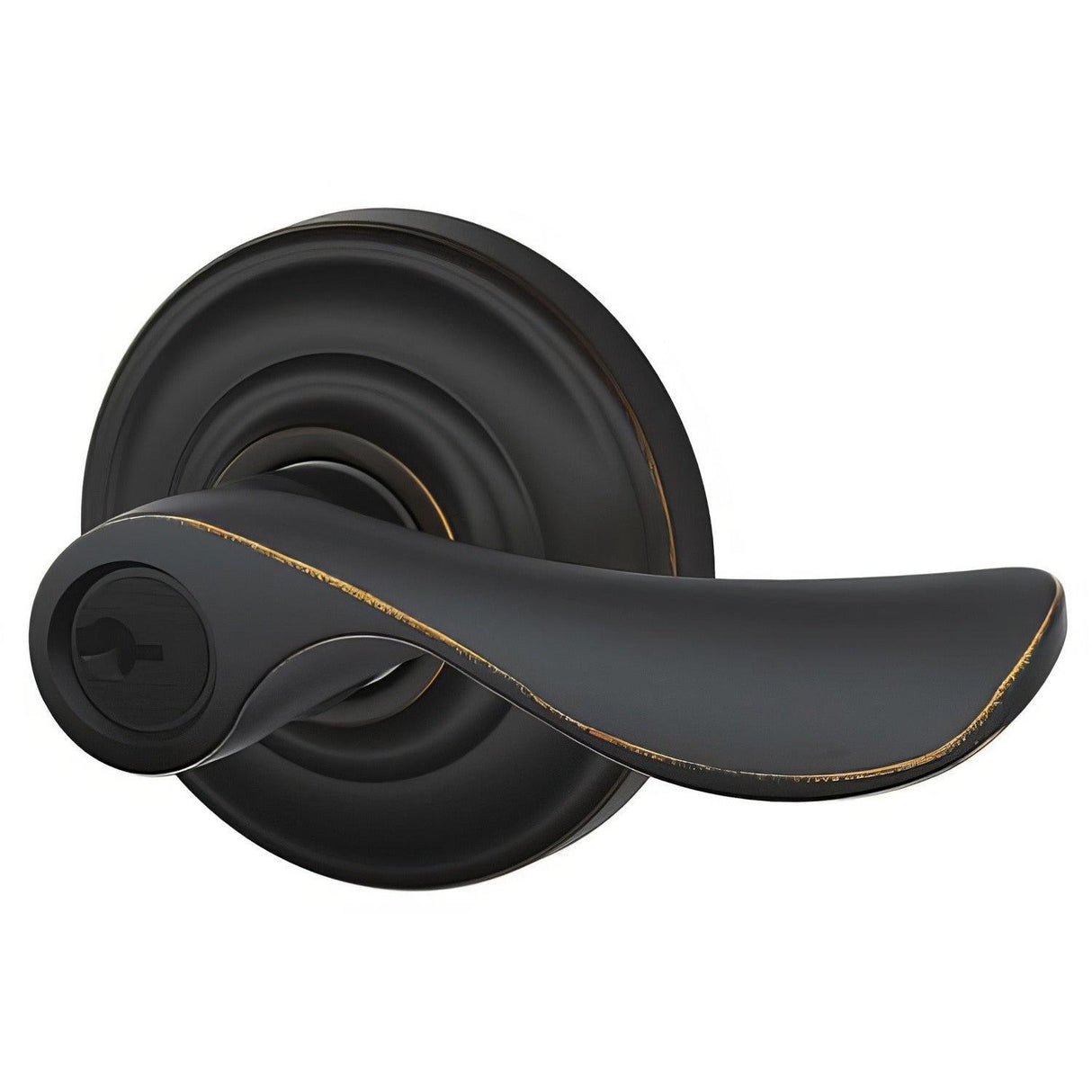 Schlage F80CHP716ANDLH F80-CHP-AND-LH Champagne Storeroom Door Lever Aged Bronze