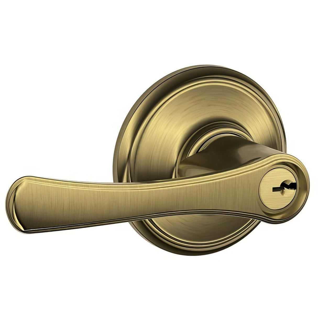 Schlage F80VLA609 F80-VLA Avila Storeroom Door Lever Antique Brass