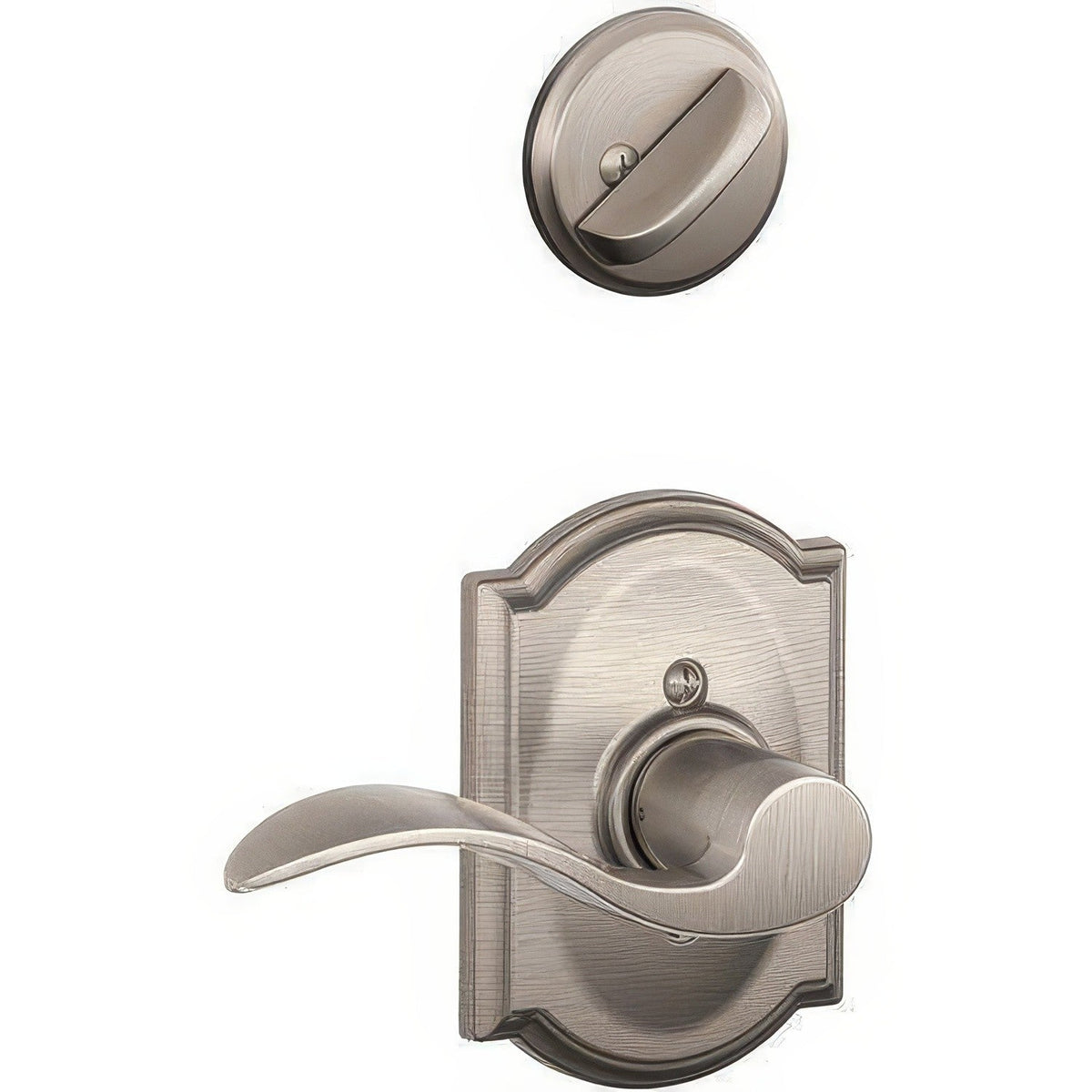 Schlage F94ACC619CAMRH F94-ACC-CAM-RH F-Series Accent Right Hand Dummy Interior Pack Satin Nickel
