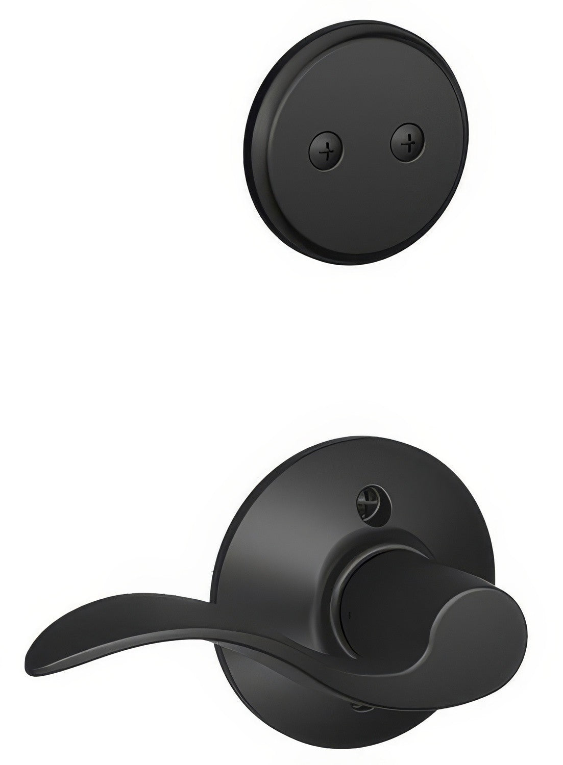Schlage F94ACC622RH F94-ACC-RH F-Series Accent Lever Right Hand Dummy Interior Pack Matte Black