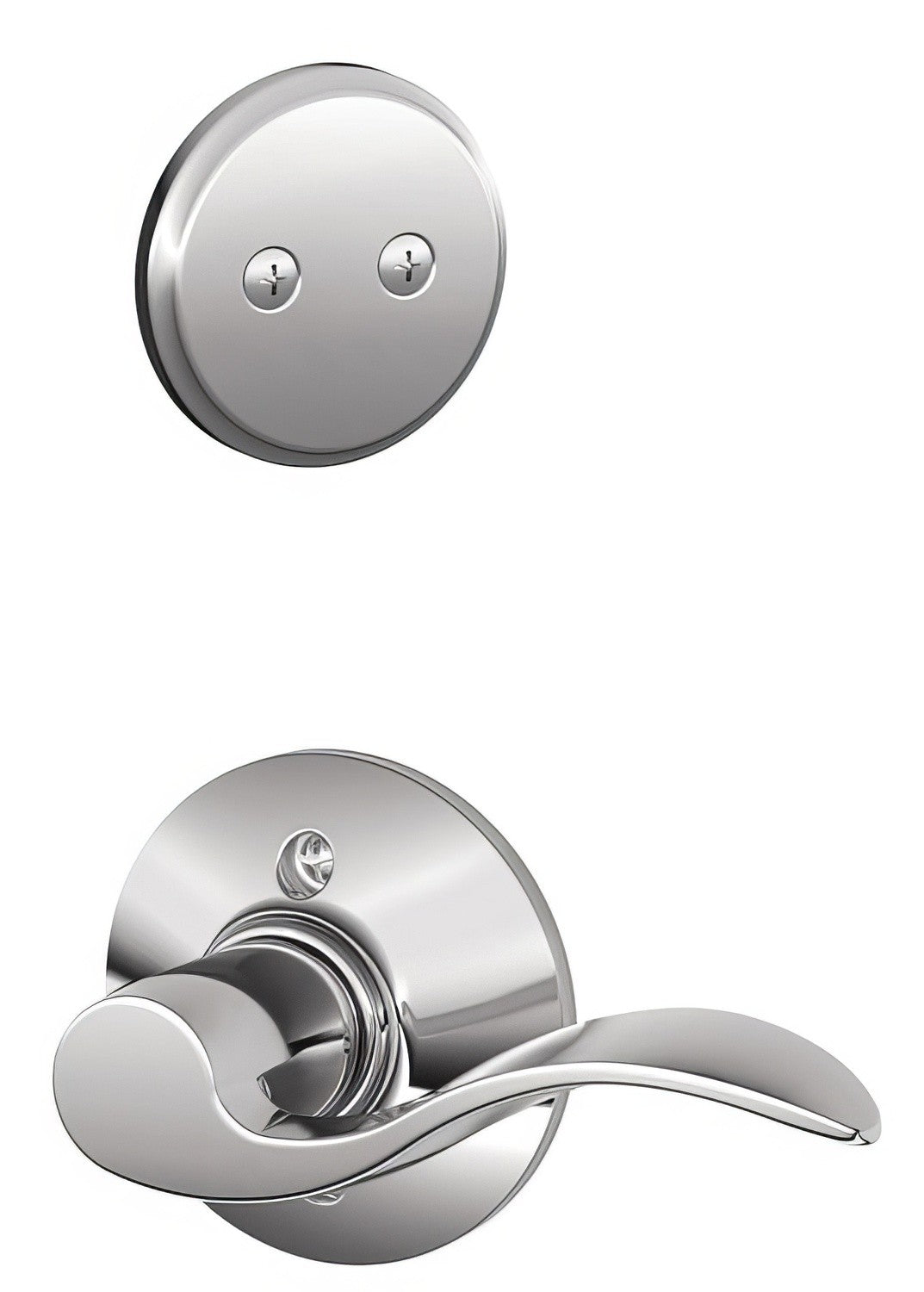Schlage F94ACC625LH F94-ACC-LH F-Series Accent Lever Left Hand Dummy Interior Pack Polished Chrome