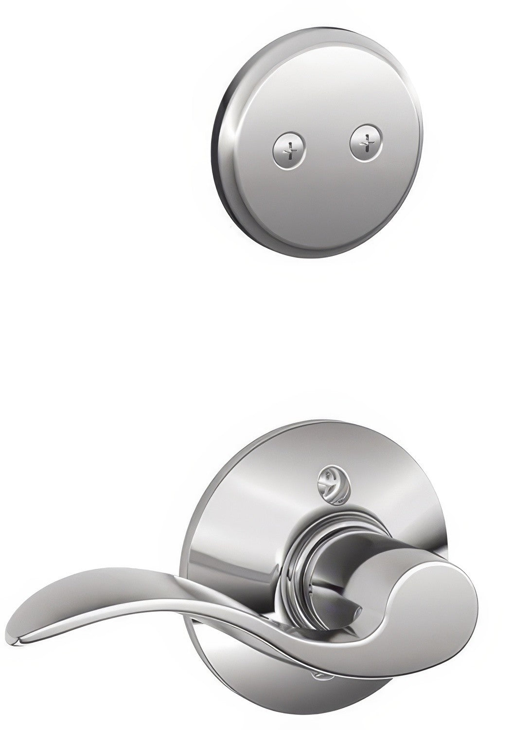 Schlage F94ACC625RH F94-ACC-RH F-Series Accent Lever Right Hand Dummy Interior Pack Polished Chrome