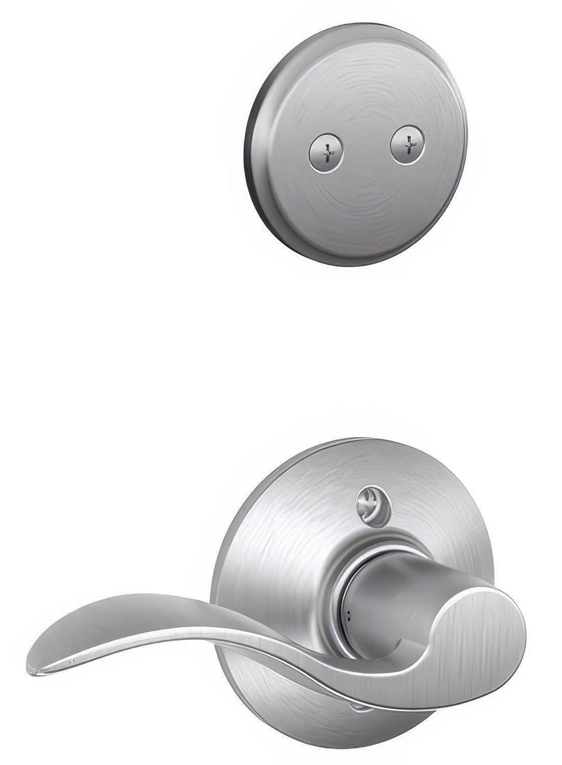 Schlage F94ACC626RH F94-ACC-RH F-Series Accent Lever Right Hand Dummy Interior Pack Satin Chrome