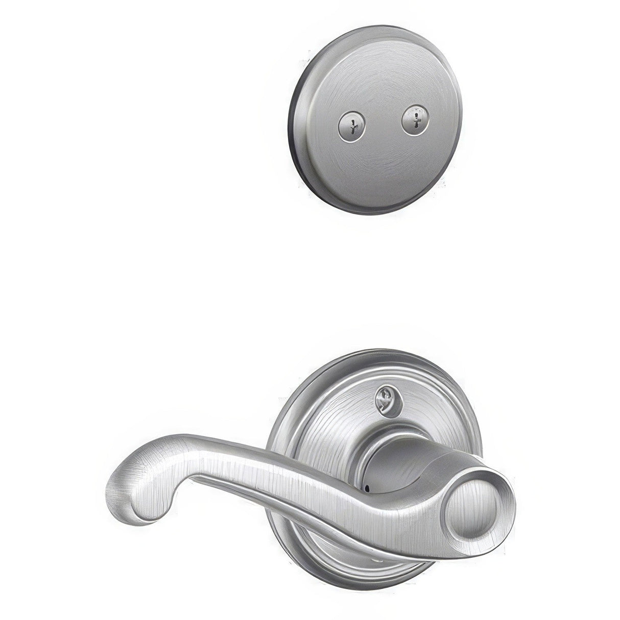 Schlage F94FLA626RH F94-FLA-RH Flair Lever Right Hand Dummy Interior Pack Satin Chrome