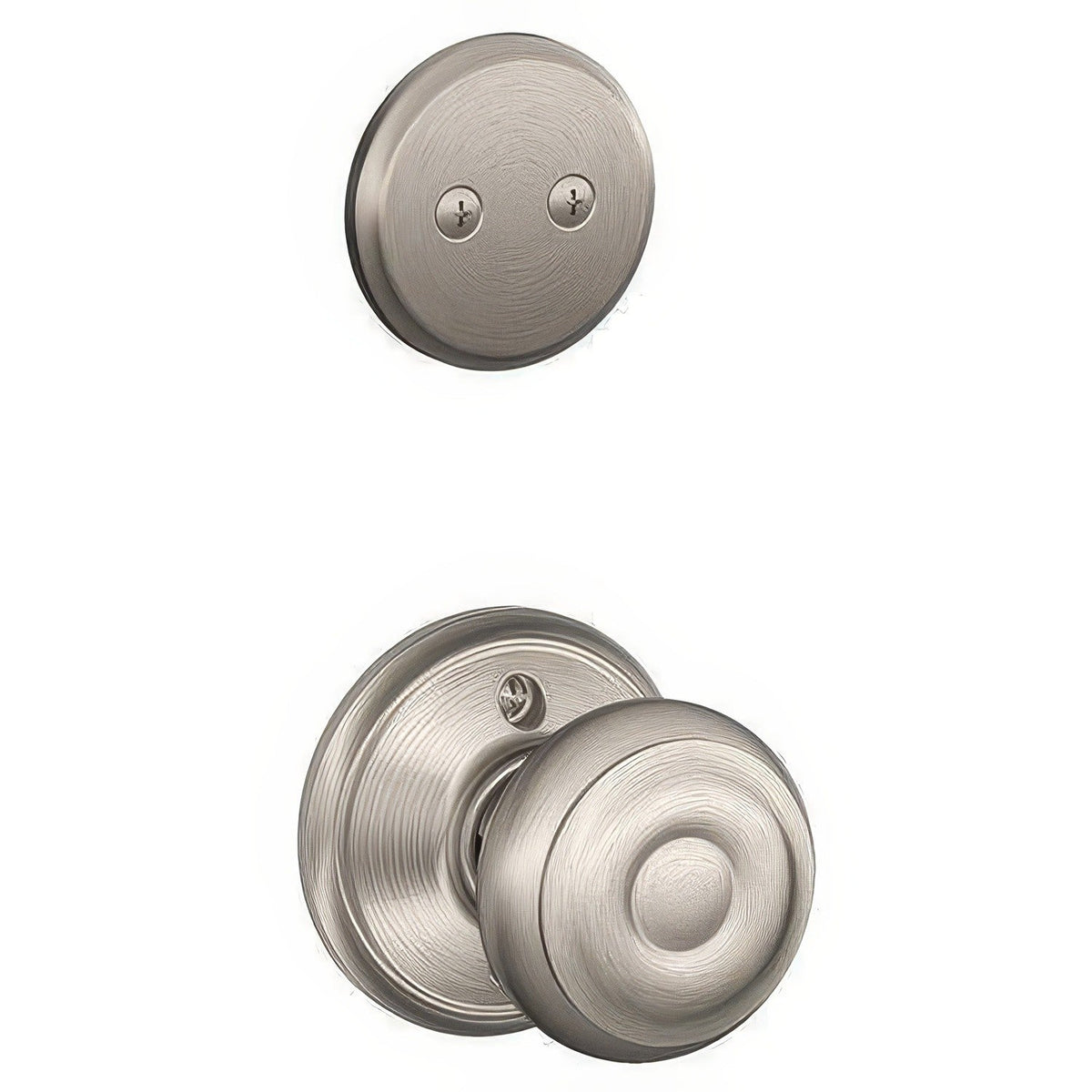 Schlage F94GEO619 F94-GEO Georgian Knob Dummy Interior Pack Satin Nickel