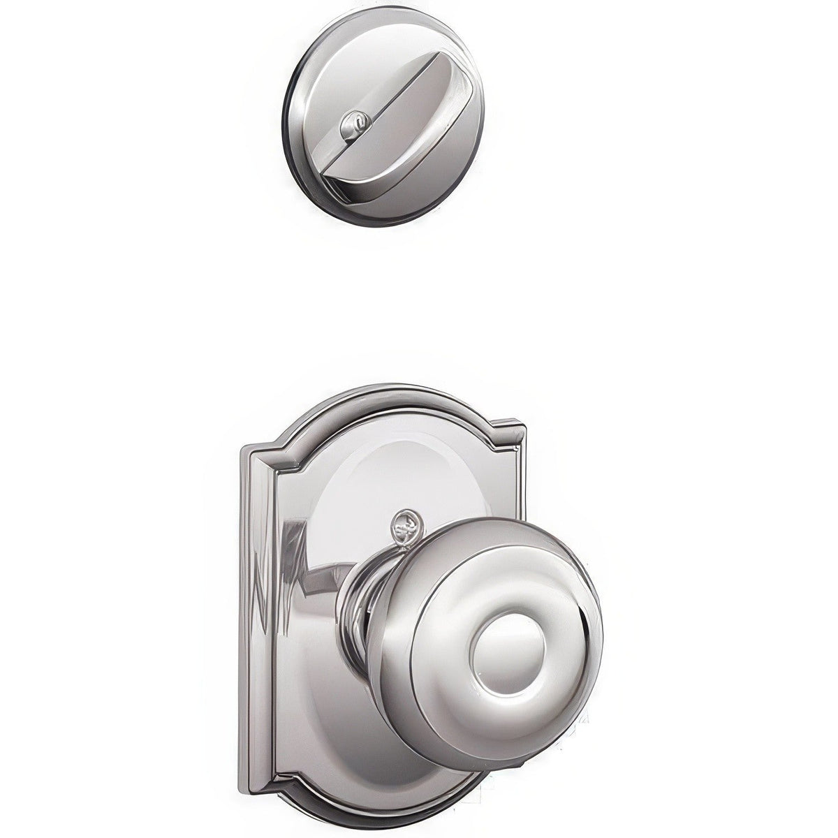 Schlage F94GEO625CAM F94-GEO-CAM F-Series Georgian Knob Dummy Interior Pack Bright Chrome