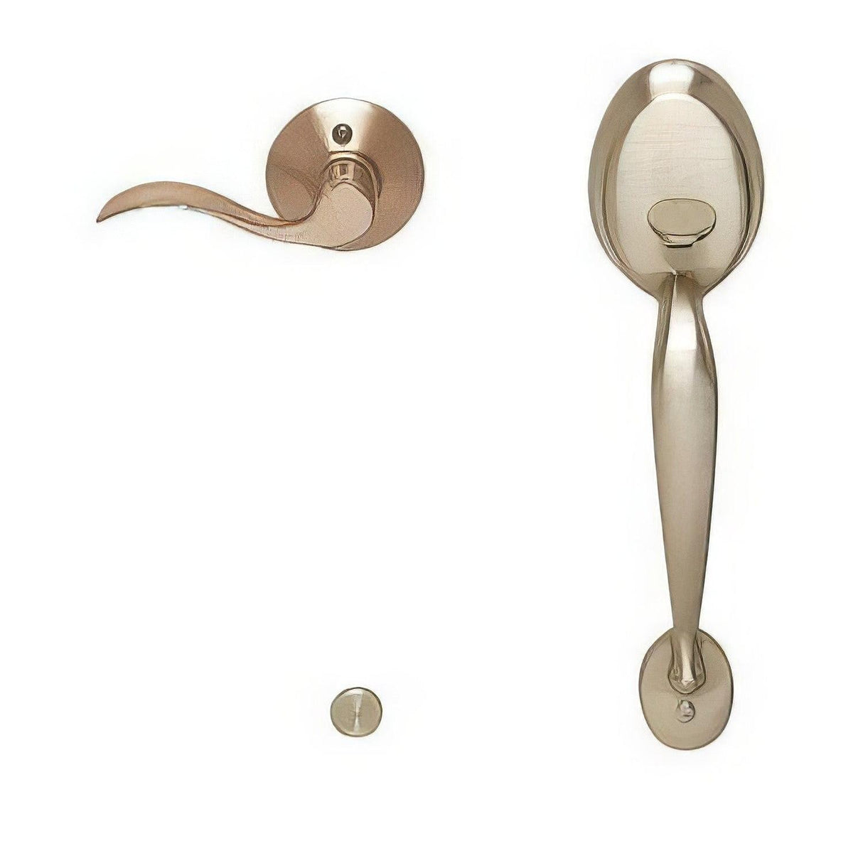 Schlage FE285PLY619ACCRH FE285-PLY-ACC-RH Plymouth Right Hand Front Entry Handle Set with an Accent Lever Satin Nickel