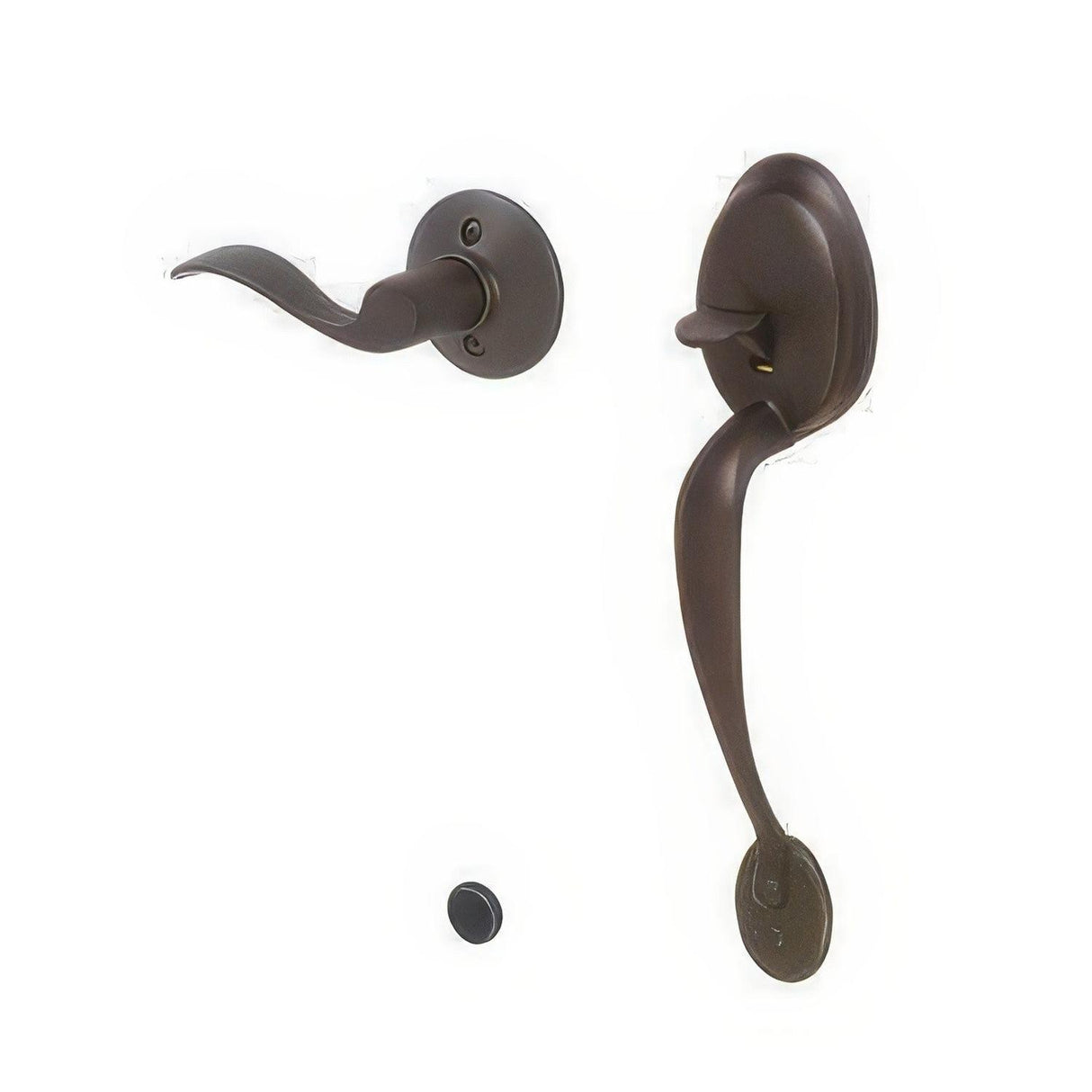 Schlage FE285PLY716ACCRH FE285-PLY-ACC-RH Plymouth Right Hand Front Entry Handle Set with an Accent Lever Aged Bronze