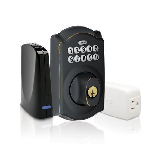 Schlage BE369GRNXCAM619 satin nickel keypad electronic deadbolt