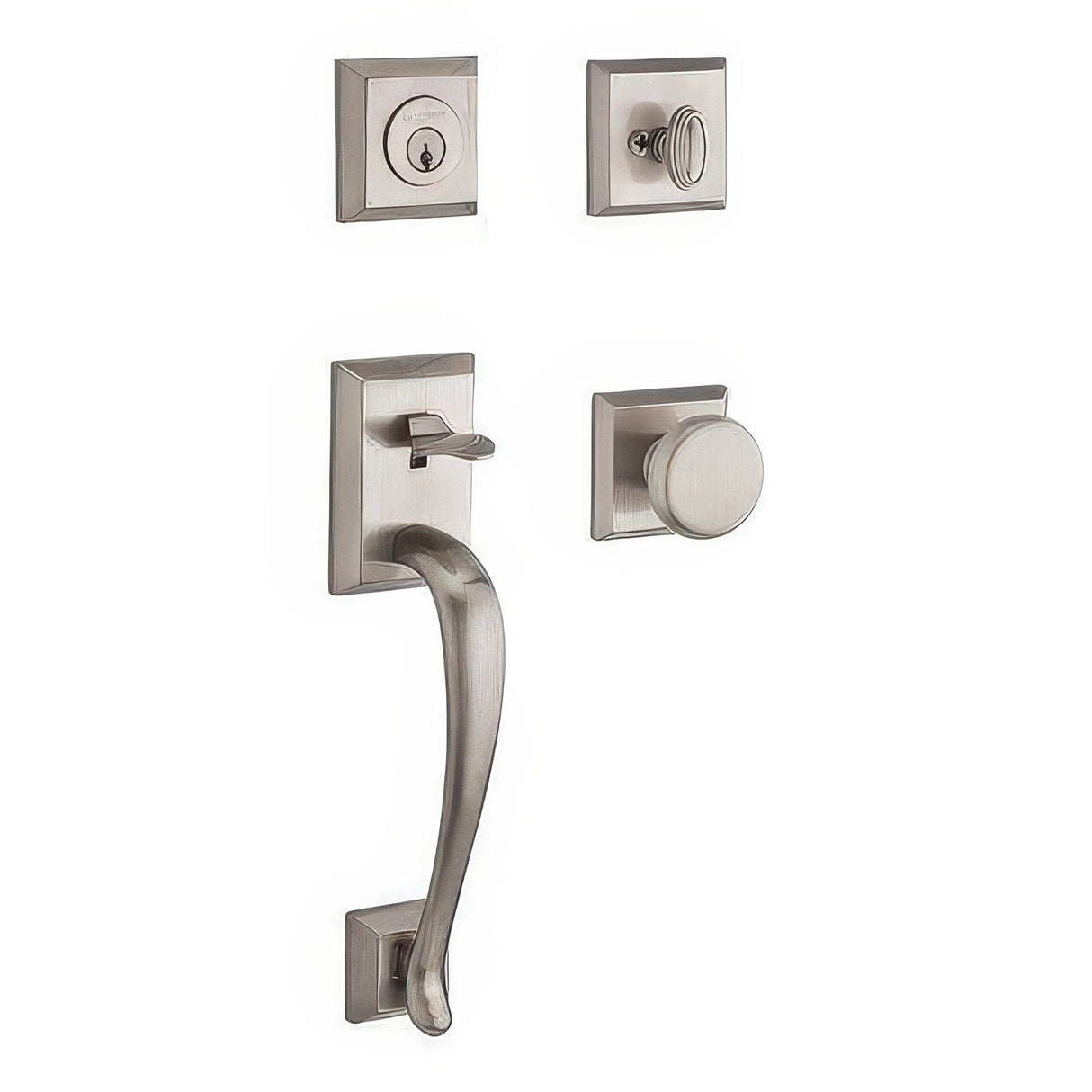 Baldwin SCNAPXROUTRR150 satin nickel single cylinder handleset