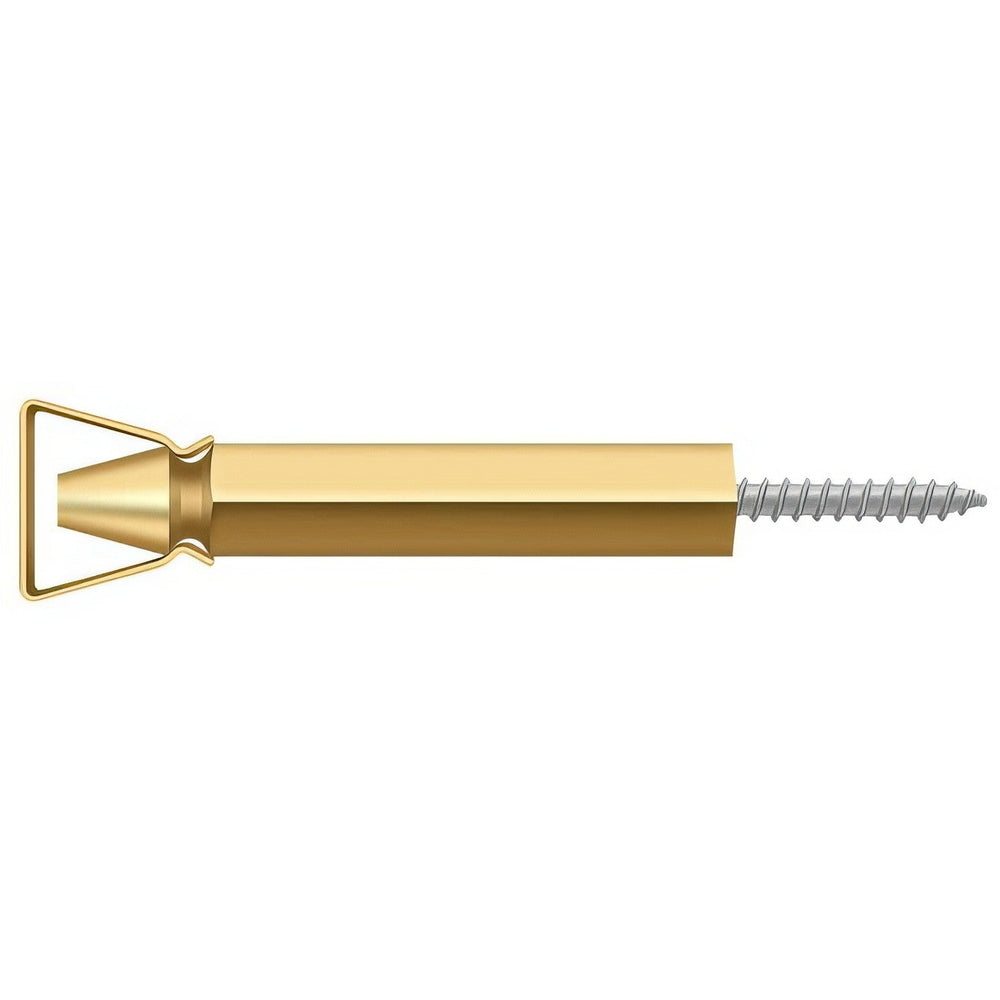 Deltana SDH103CR003 lifetime polished brass shutter door holder