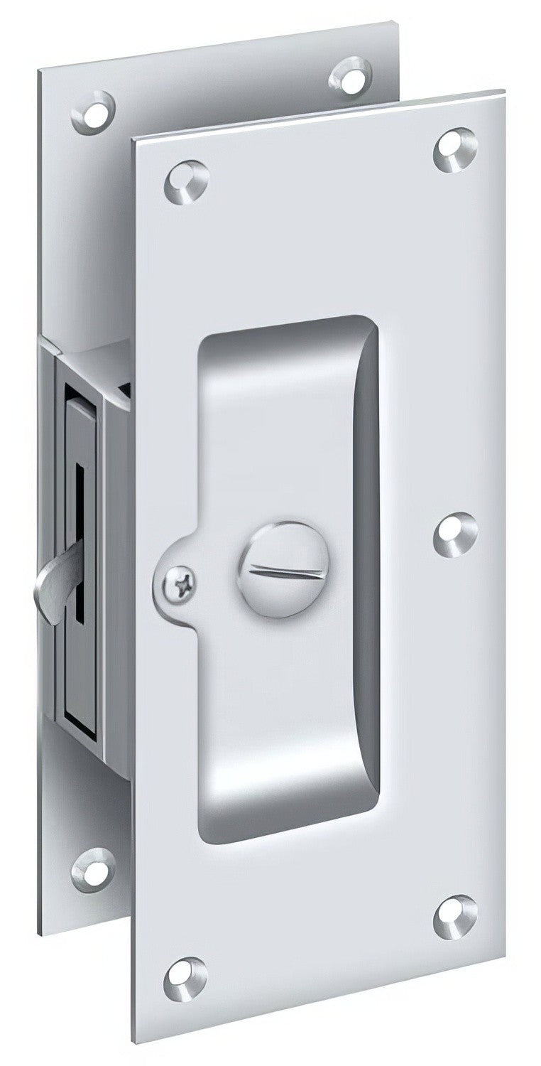 Deltana SDL60U26 polished chrome privacy pocket door lock