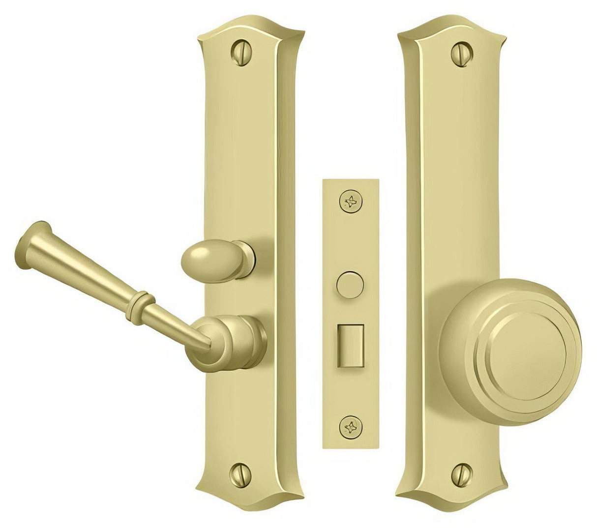Deltana SDL688U3 polished brass screen door mortise lock