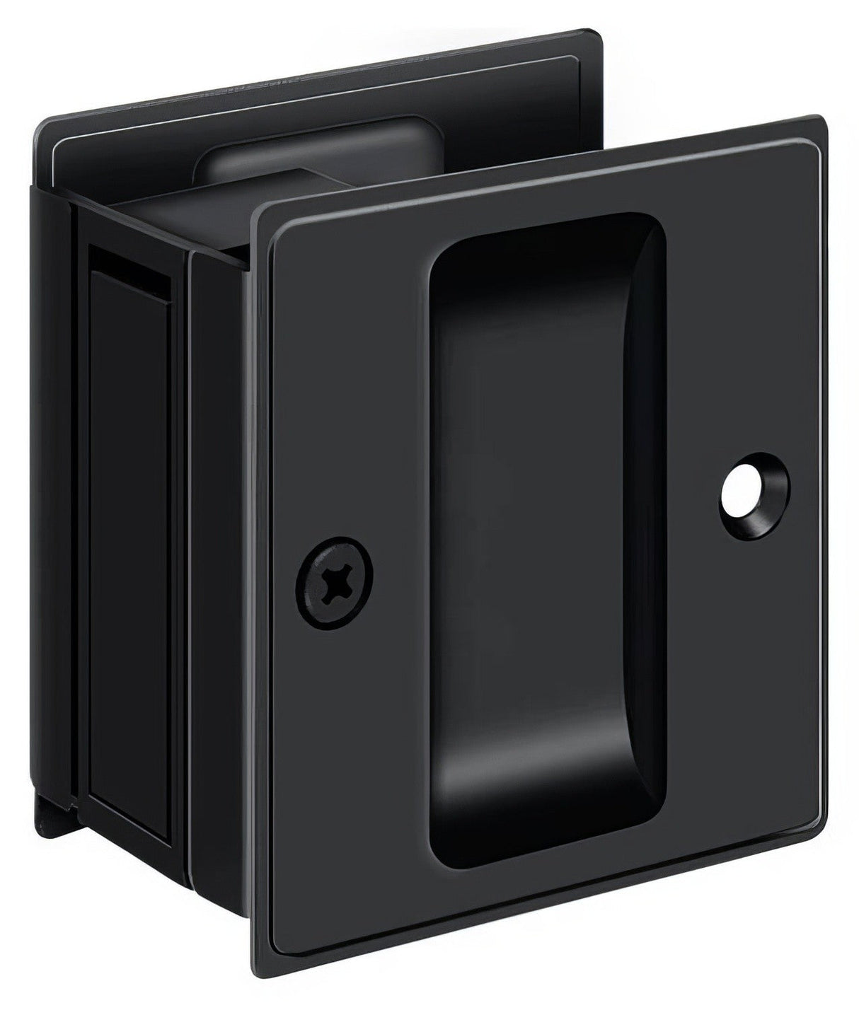 Deltana SDP25U19 paint black passage pocket door lock