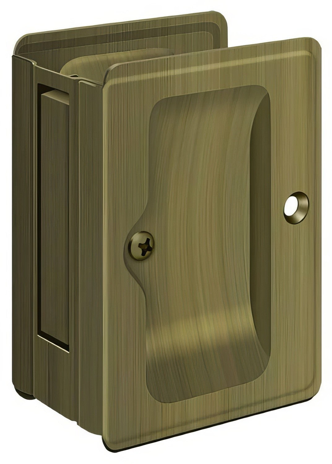 Deltana SDPA325U5 antique brass passage pocket door lock
