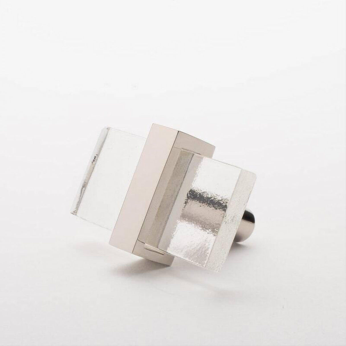 Sietto K-1900-PN Adjustable Clear Knob Polished Nickel