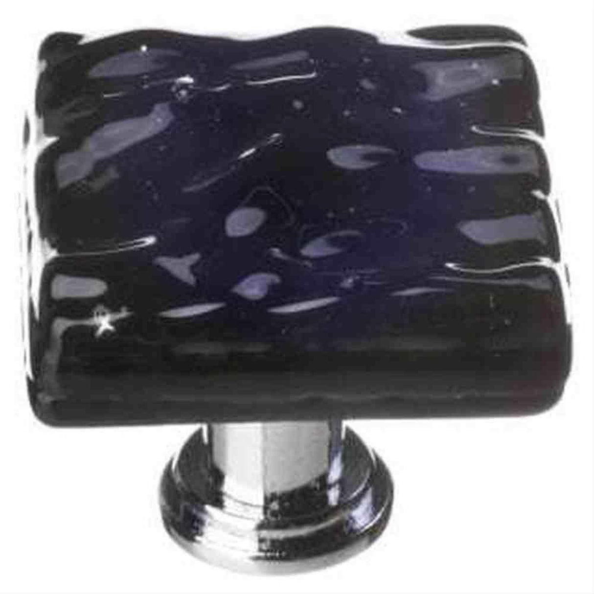 Sietto K-213-PC Glacier Black Knob Polished Chrome