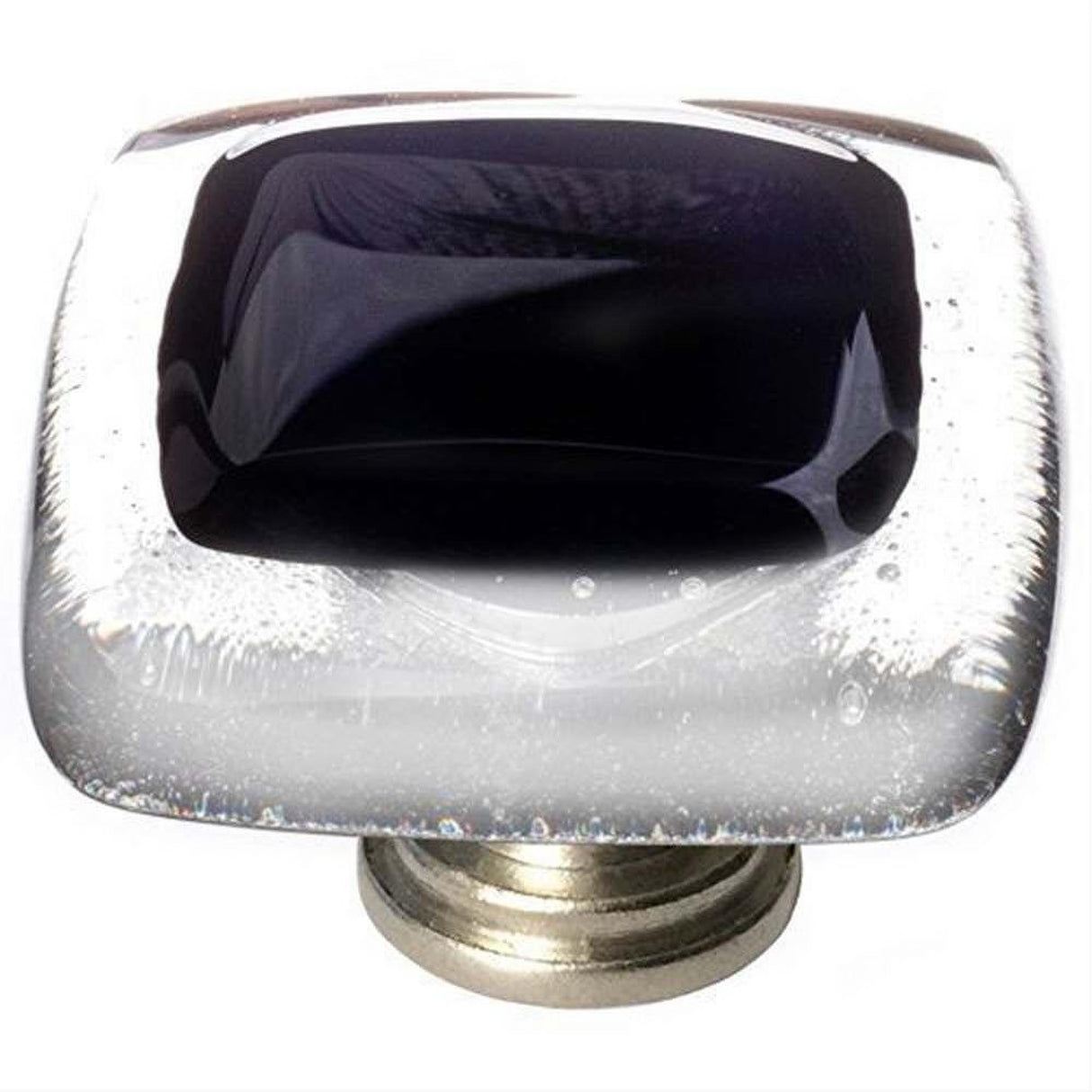 Sietto K-700-SN Reflective Black Knob Satin Nickel