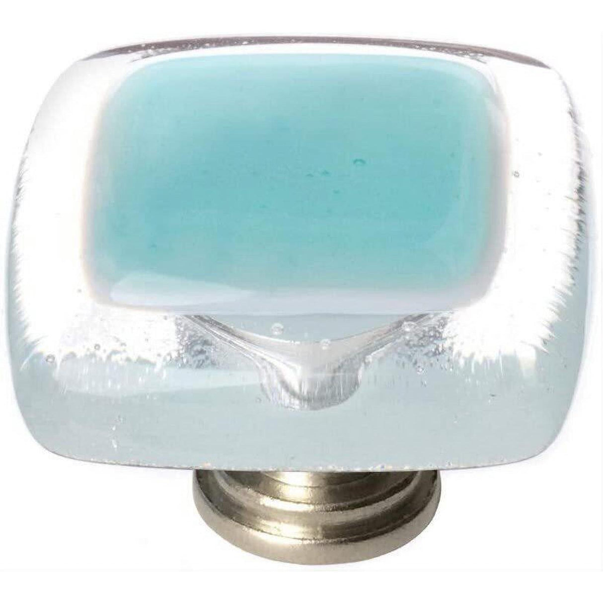 Sietto K-708-SN Reflective Aqua Knob Satin Nickel
