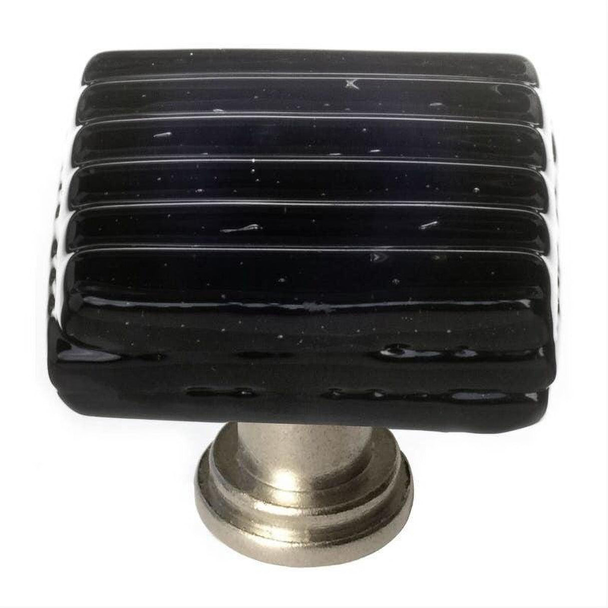 Sietto K-802-SN Reed Black Knob Satin Nickel