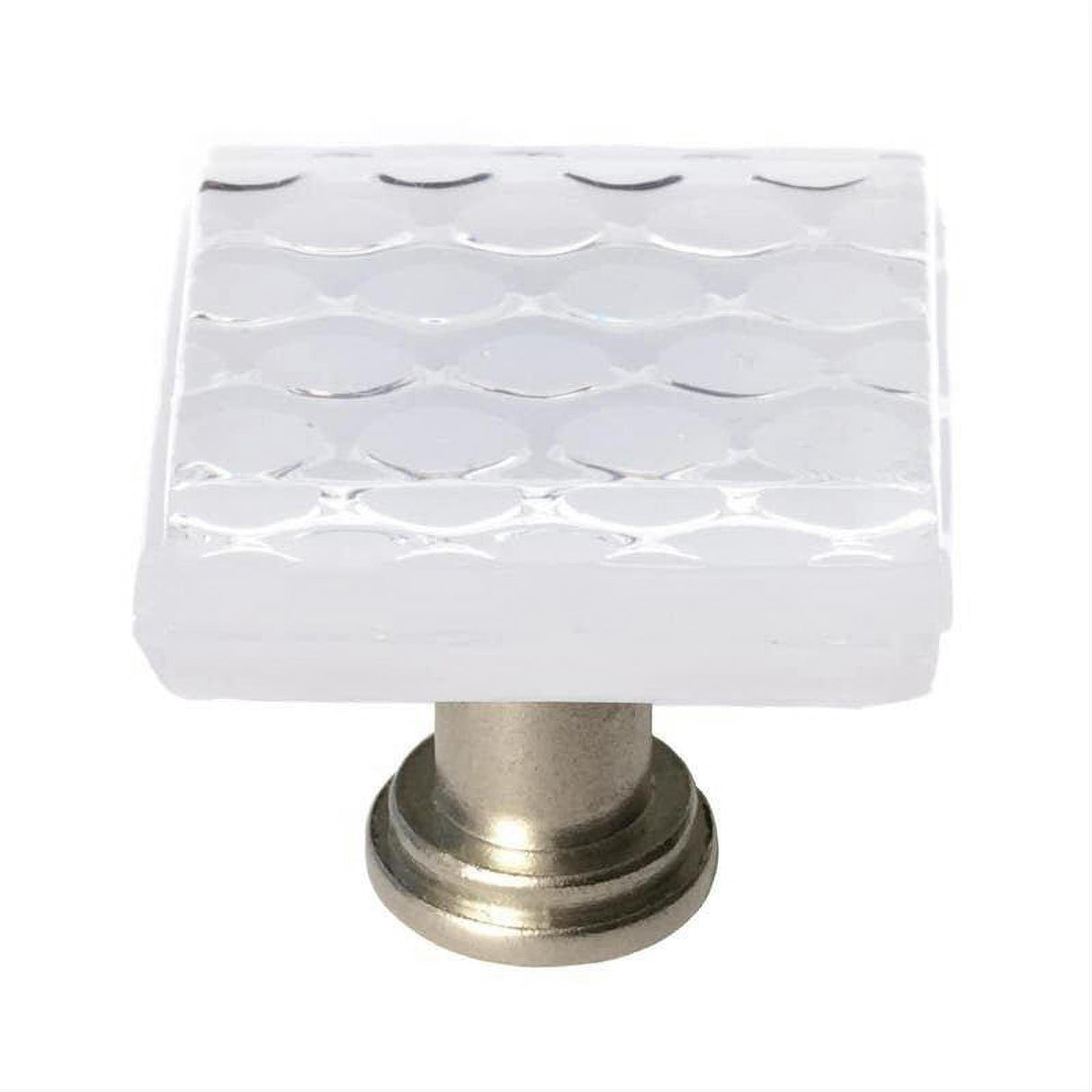 Sietto K-900-SN Honeycomb White Knob Satin Nickel