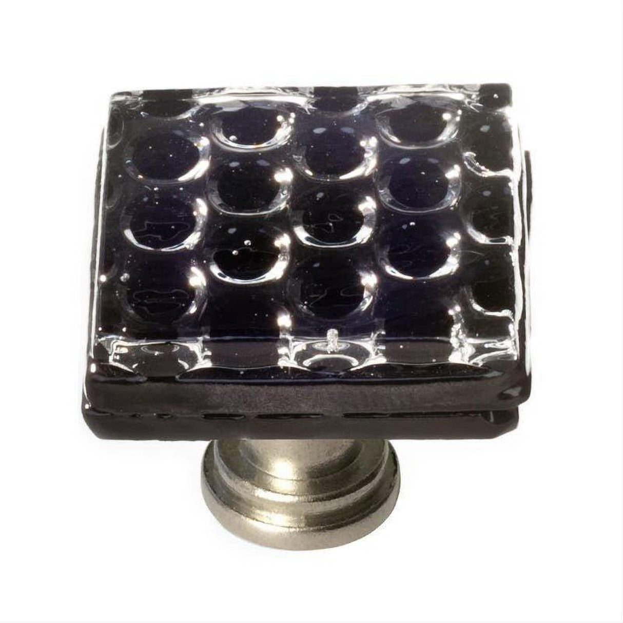 Sietto K-902-SN Honeycomb Black Knob Satin Nickel