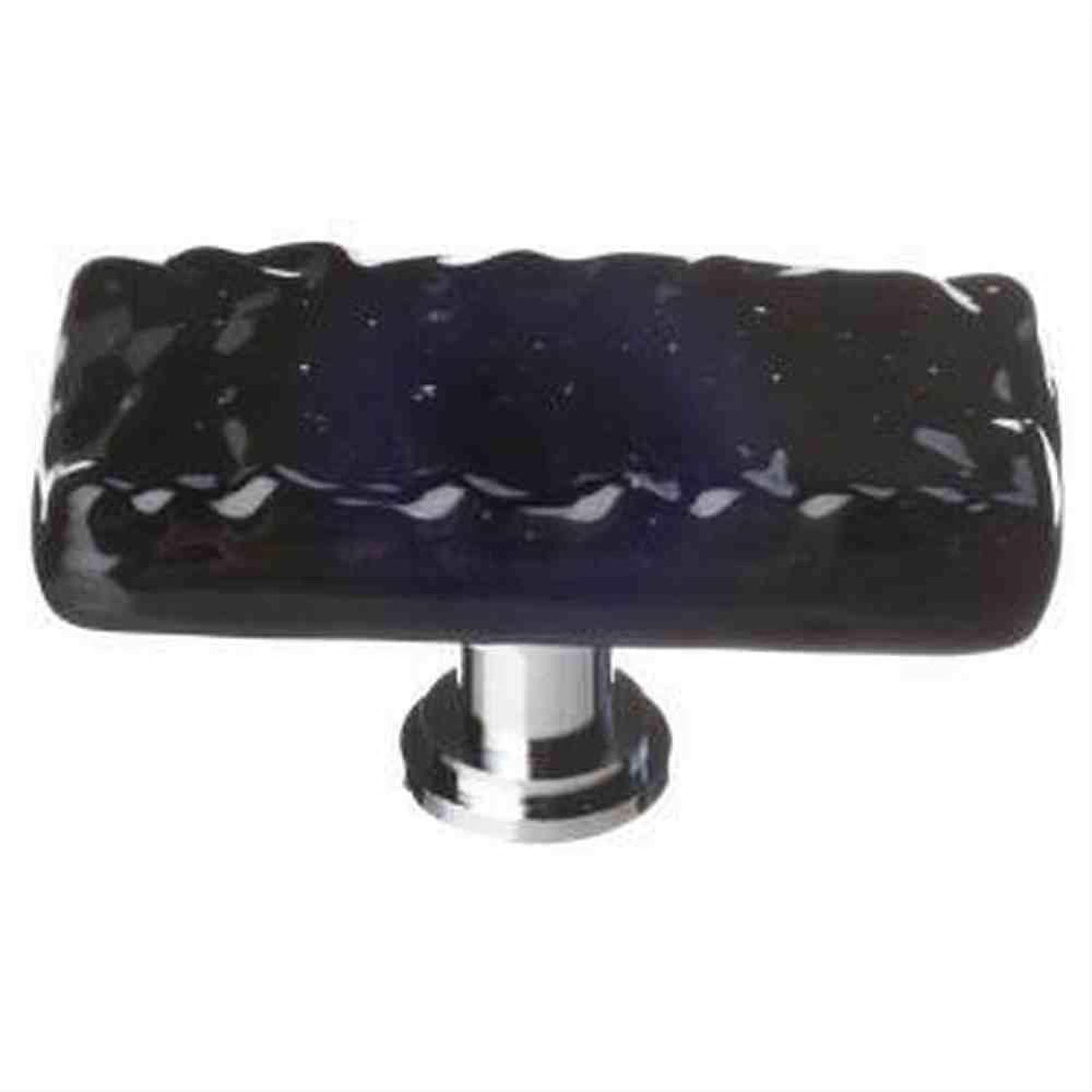 Sietto LK-213-PC Glacier Black Long Knob Polished Chrome