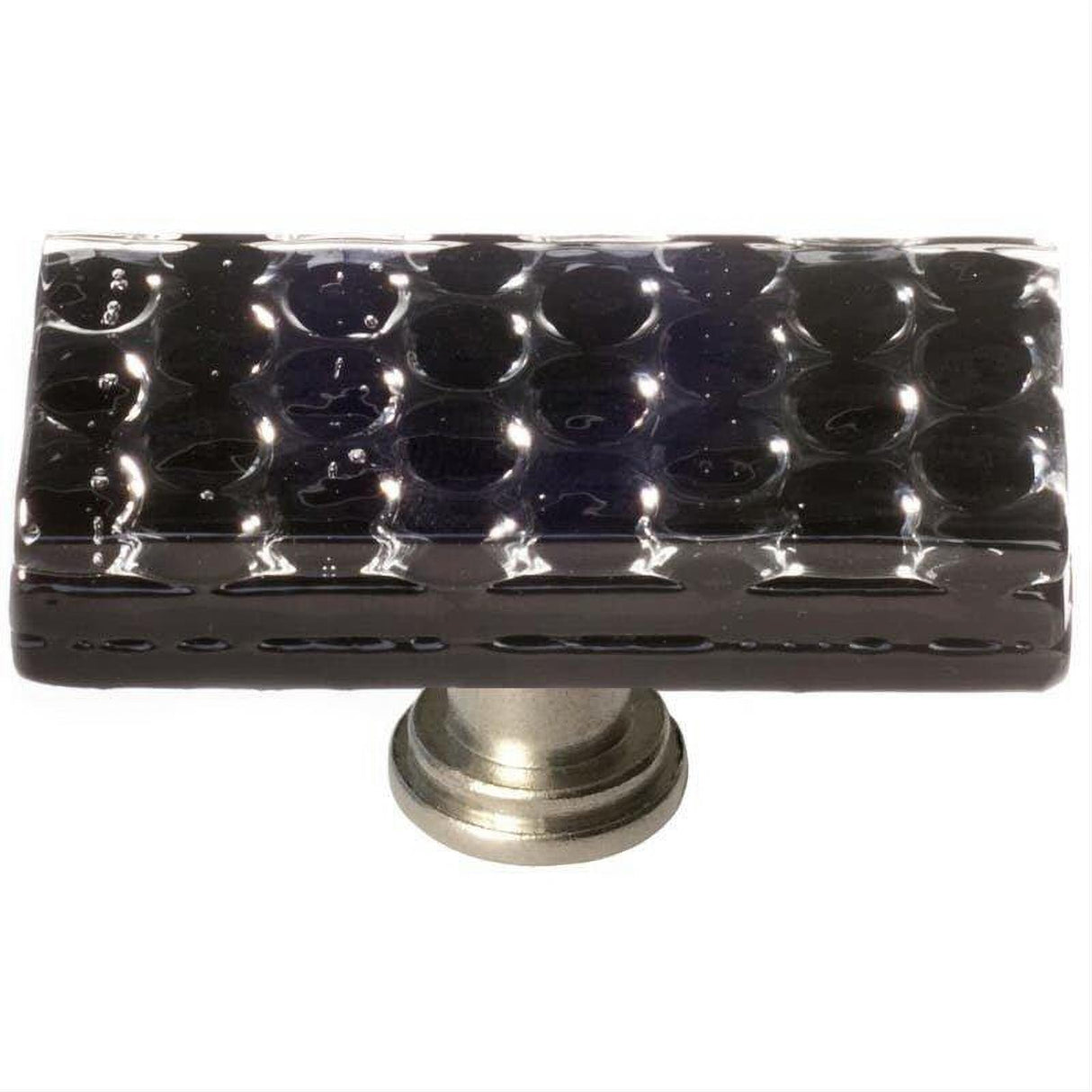 Sietto LK-902-SN Honeycomb Black Long Knob Satin Nickel