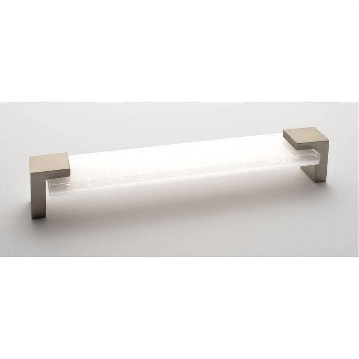 Sietto P-1201-8-SN Affinity White Pull Satin Nickel