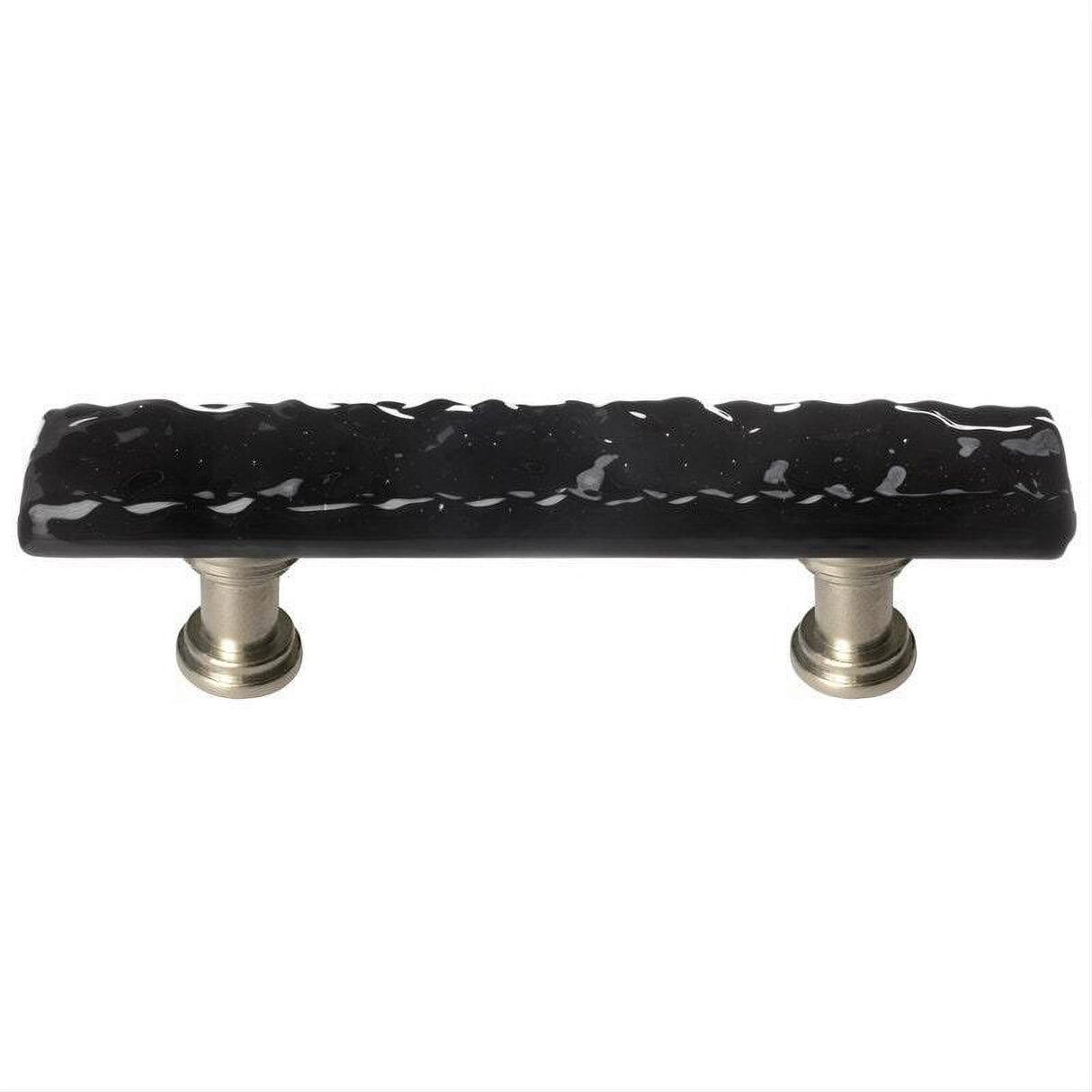 Sietto P-213-SN Glacier Black Pull Satin Nickel
