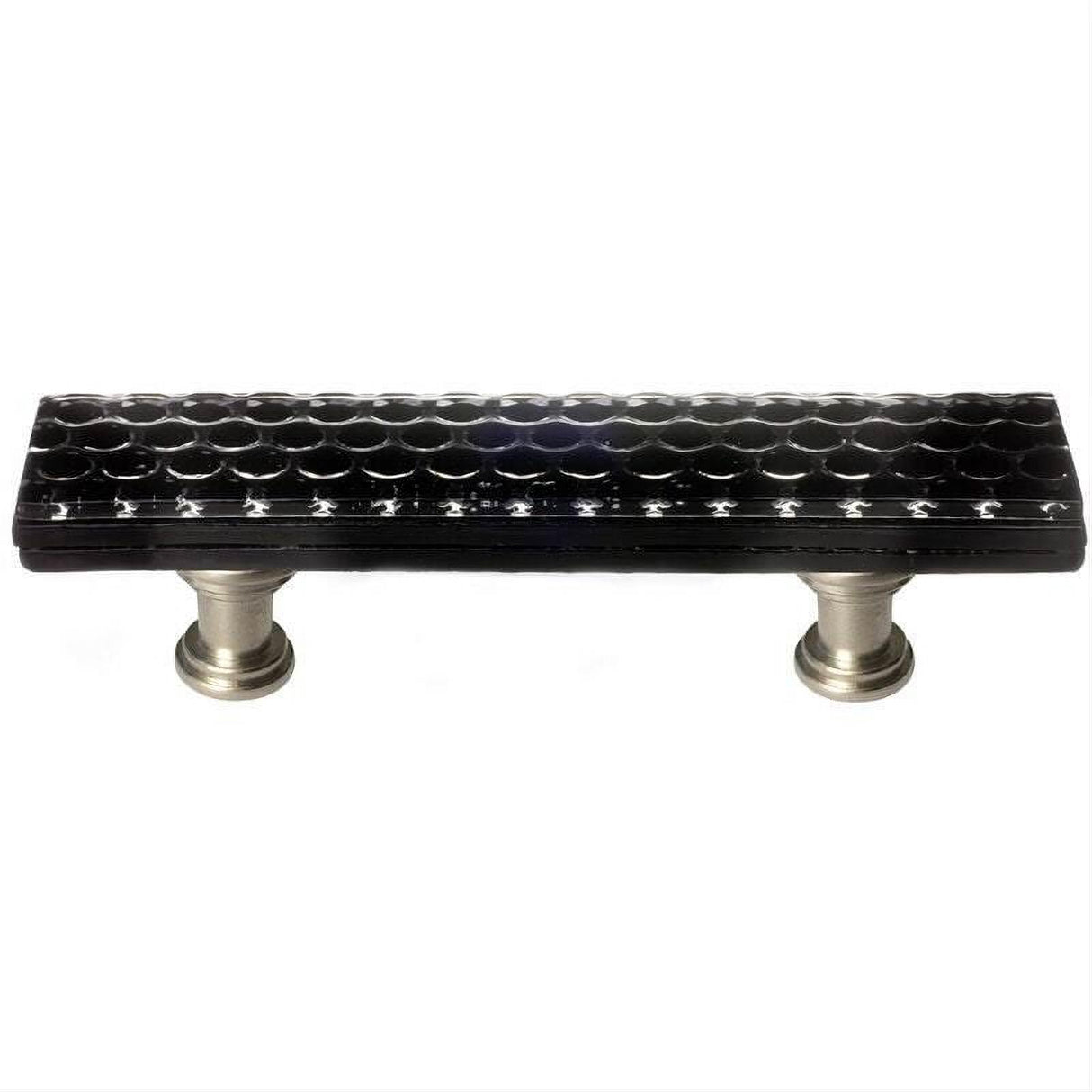 Sietto P-902-SN Honeycomb Black Pull Satin Nickel