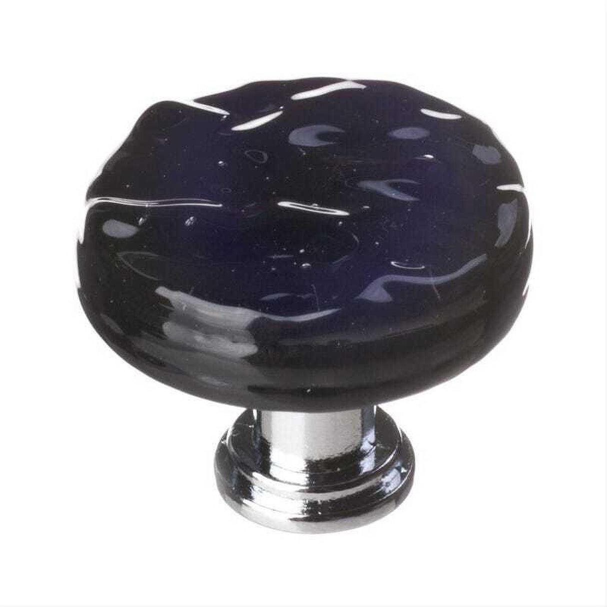 Sietto R-213-PC Glacier Black Round Knob Polished Chrome