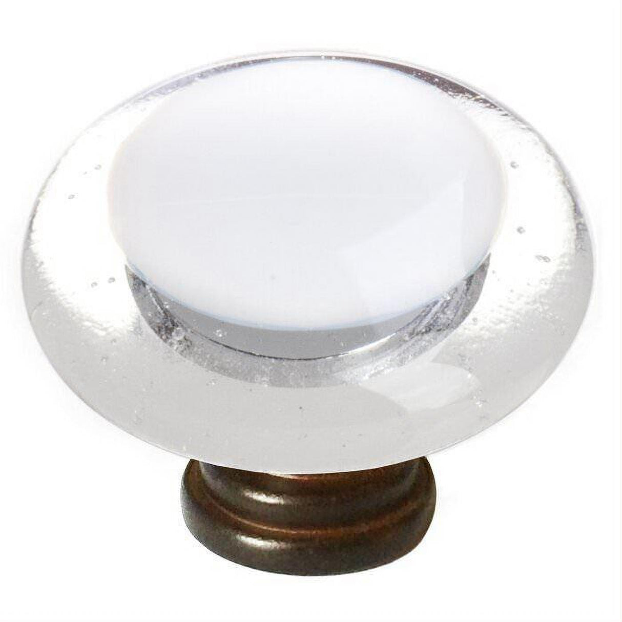Sietto R-701-ORB Reflective White Round Knob Oil Rubbed Bronze