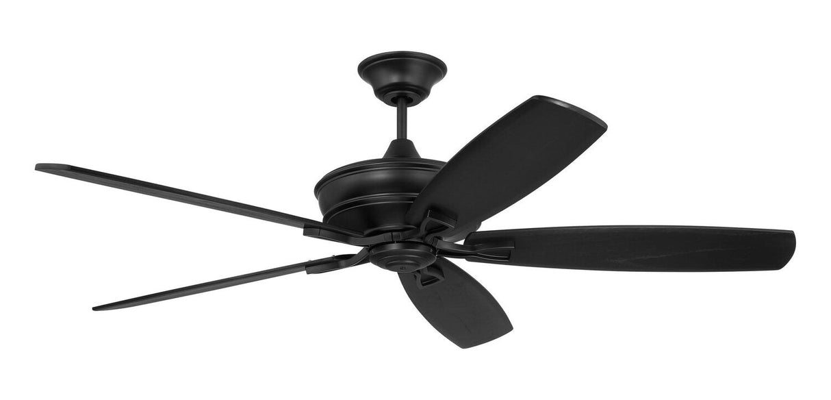 Craftmade SNT60FB5 flat black ceiling fan blades included