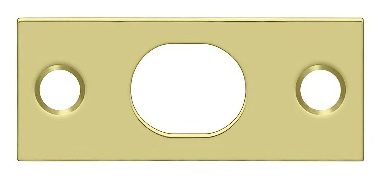 Deltana SP12EFB3 polished brass strike plate