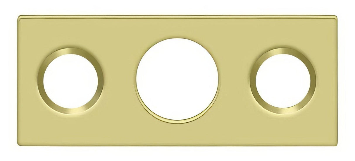Deltana SP7FBR3 polished brass strike plate
