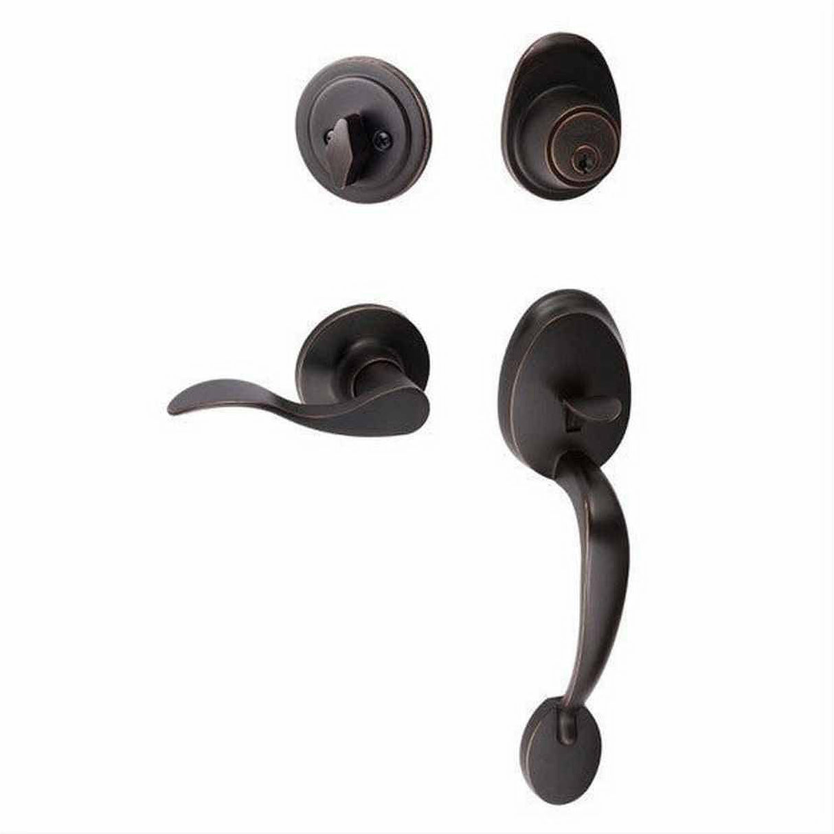 Sure-Loc Hardware Sure-Loc AT507-SB LH 11P-LH Alta Handleset with Snowbird Left Hand Handleset Trim Vintage Bronze