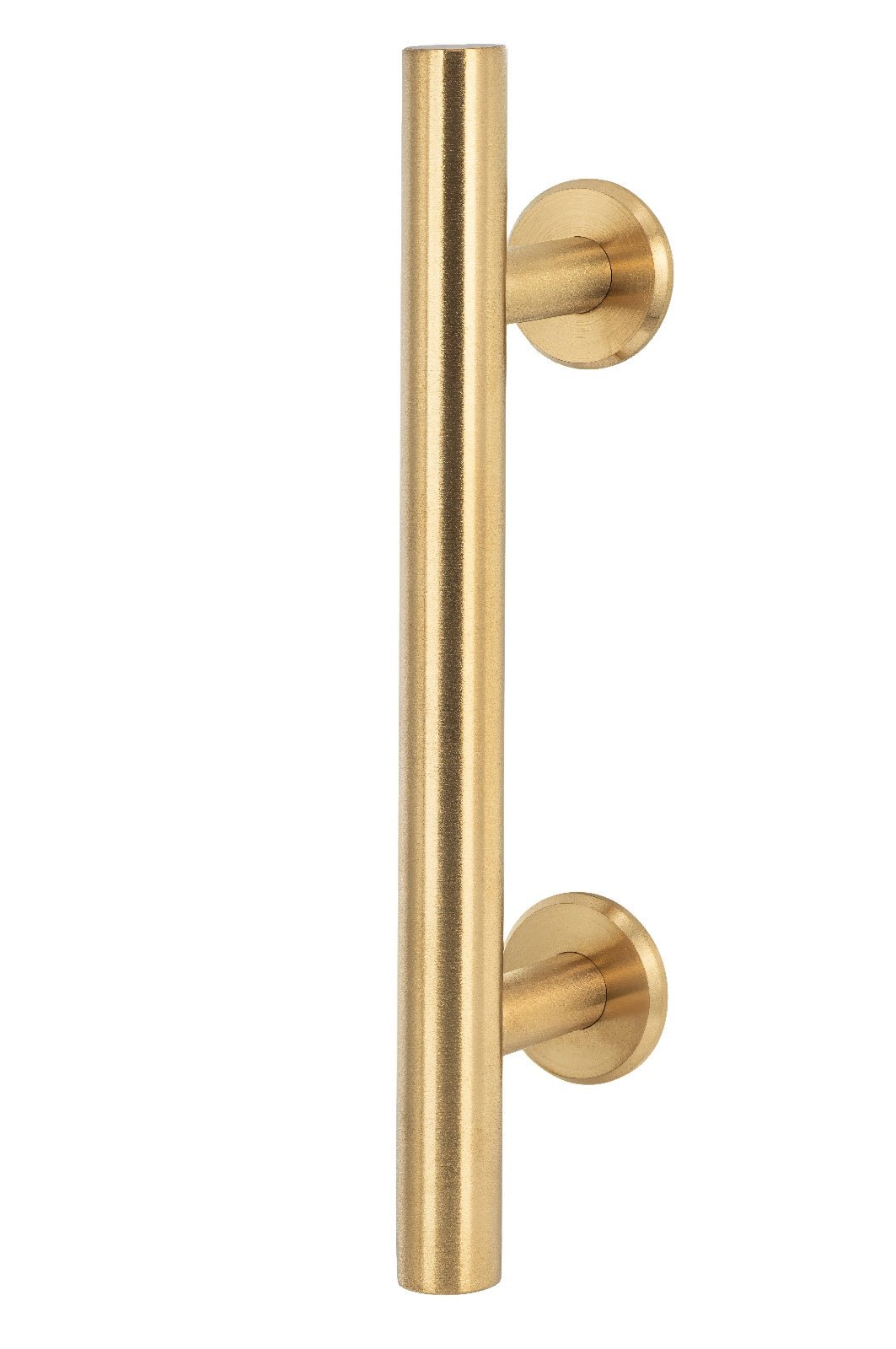 Sure-Loc Hardware Sure-Loc BARN-RD3 SB Barn Door Handle 12 Inch Ladder With Flush Handle Satin Brass