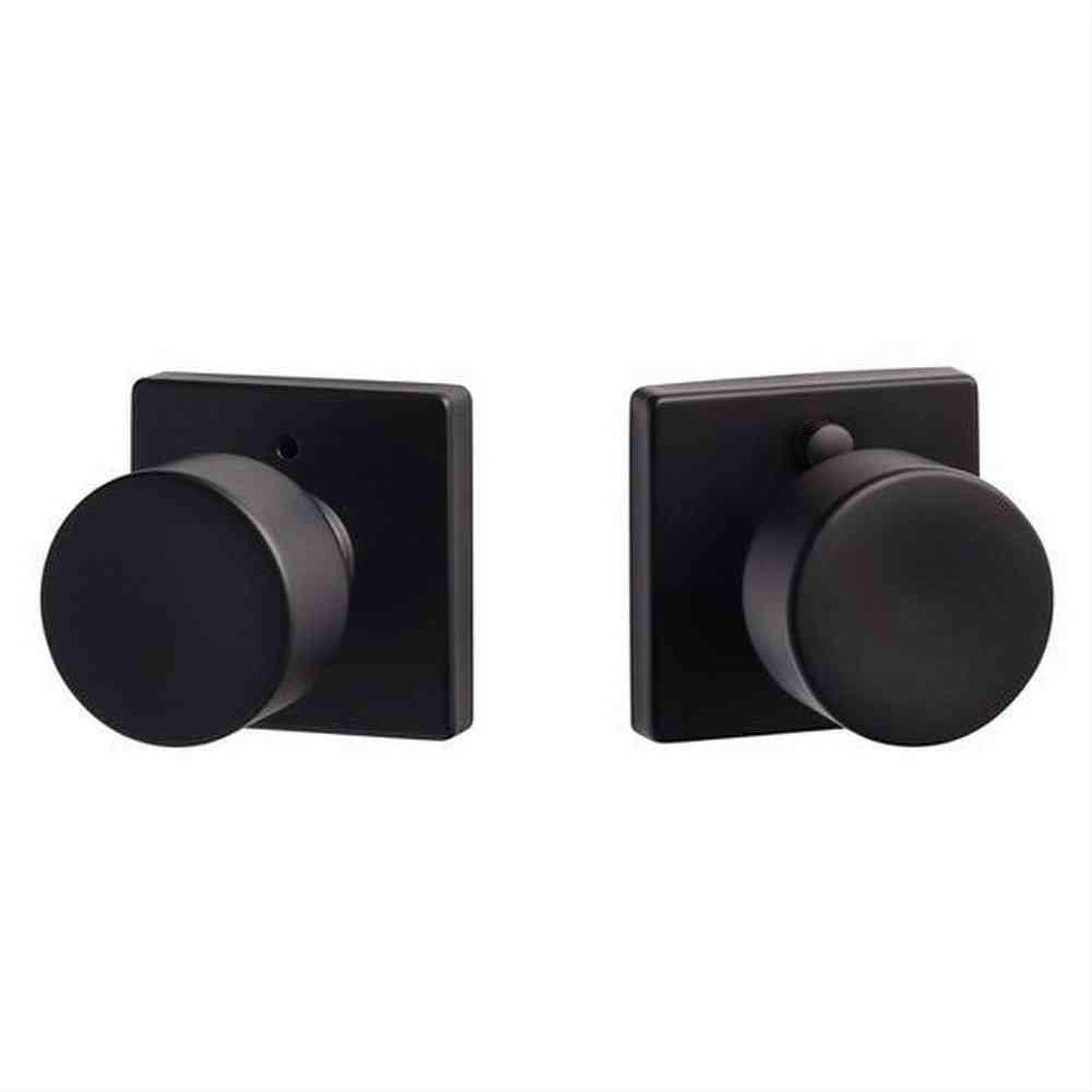 Sure-Loc Hardware Sure-Loc BG102-SQ FBL Bergen Square Privacy Door Knobset Flat Black