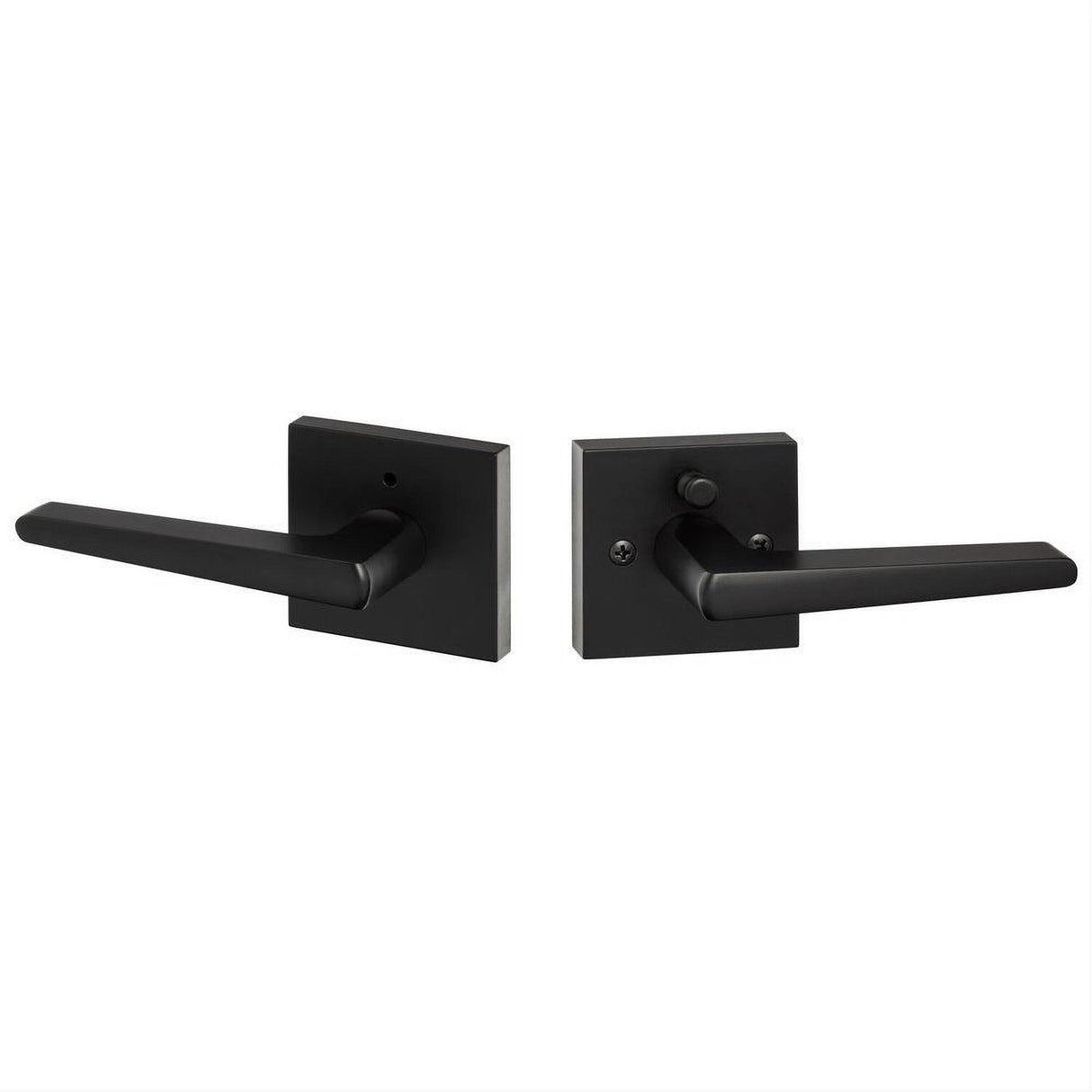 Sure-Loc Hardware Sure-Loc BS102-SQ FBL Mondern Series Basel Square Privacy Door Lever Flat Black