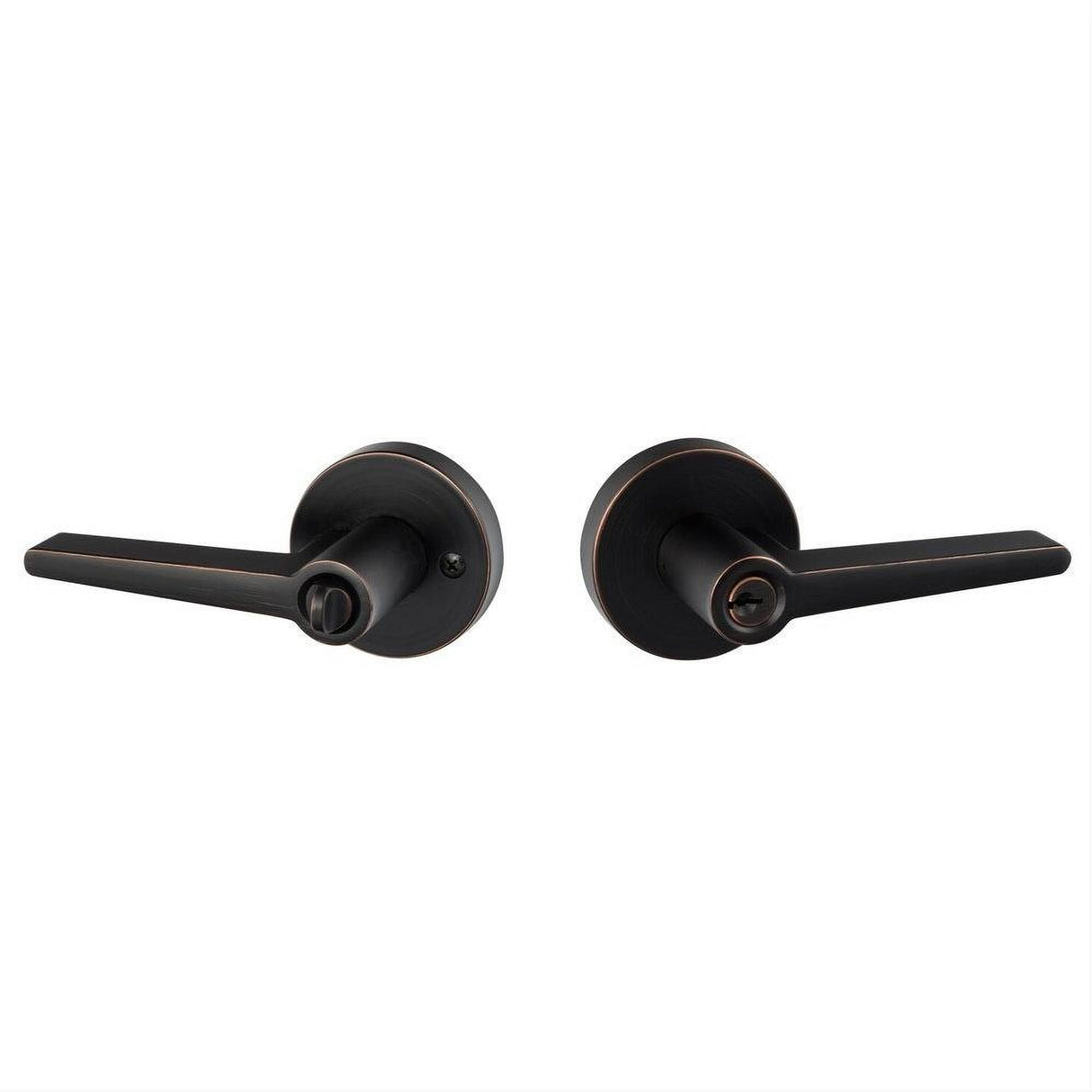 Sure-Loc Hardware Sure-Loc BS107-RD 11P Basel Round Entry Door Lever Vintage Bronze