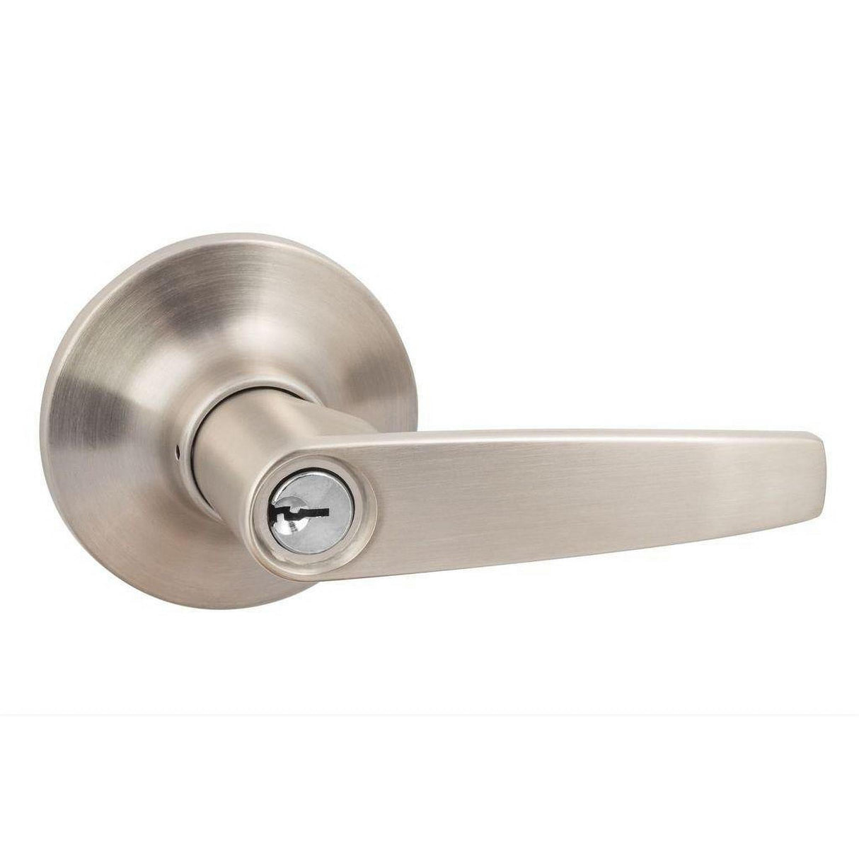 Sure-Loc Hardware Sure-Loc CD107-SL 15 Cedar Push Button Keyed Entry Lever Satin Nickel