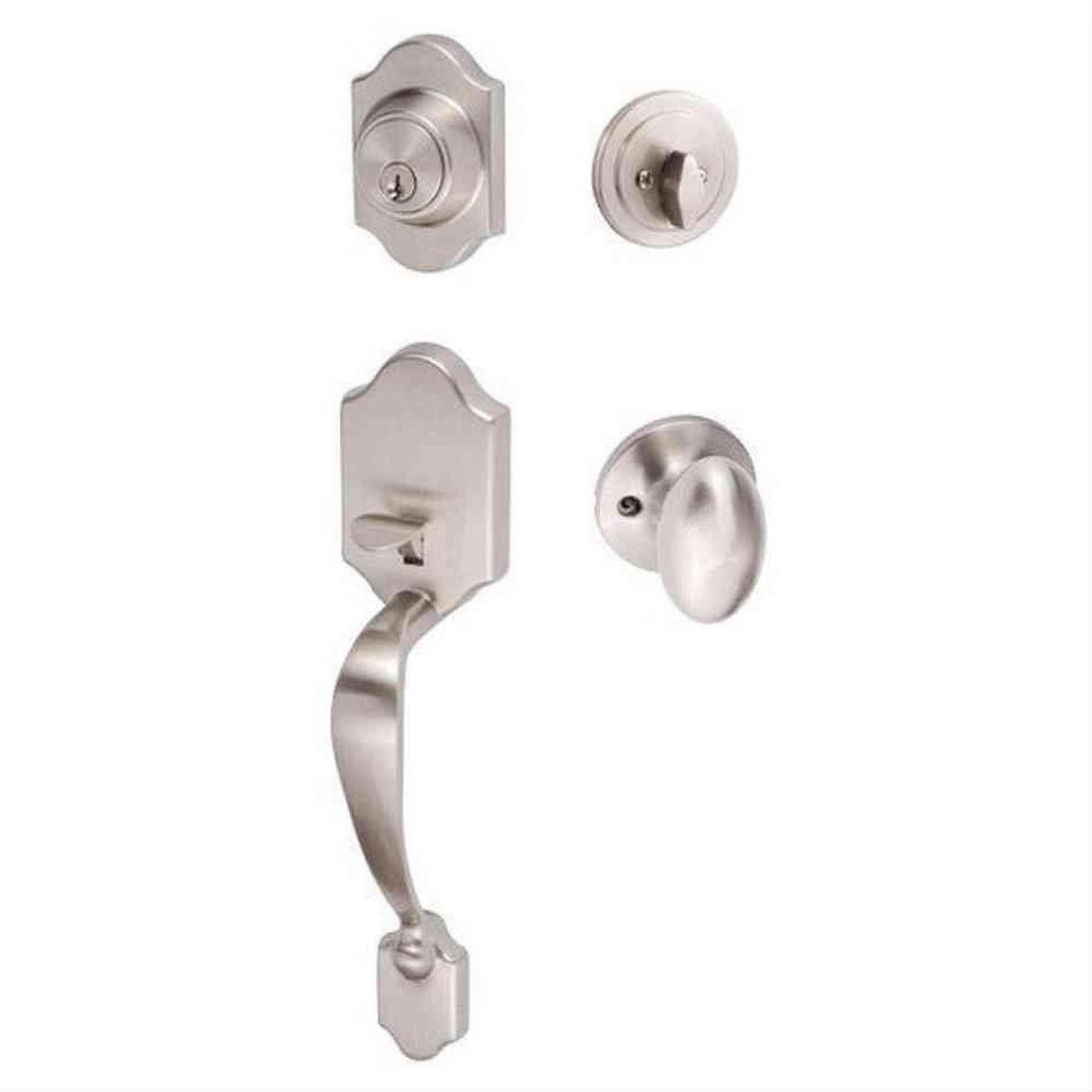 Sure-Loc Hardware Sure-Loc CR507-AR 15 Coral Handleset with Arapaho Handleset Trim Satin Nickel