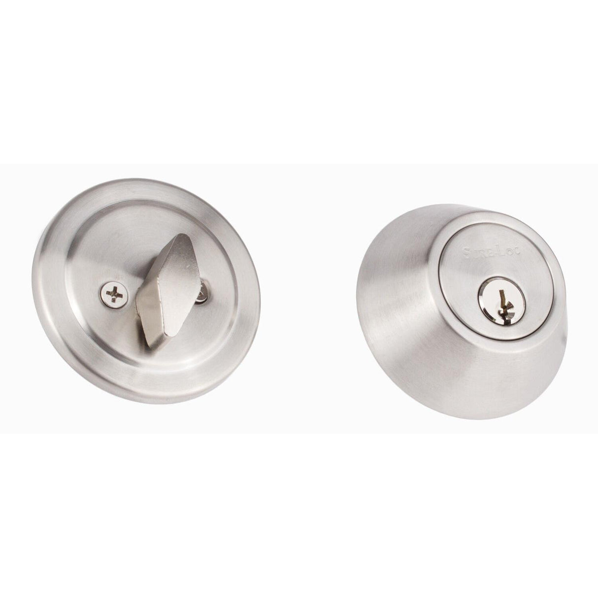 Sure-Loc Hardware Sure-Loc DB201 32D Contemporary Single Cylinder Deadbolt Satin Stainless