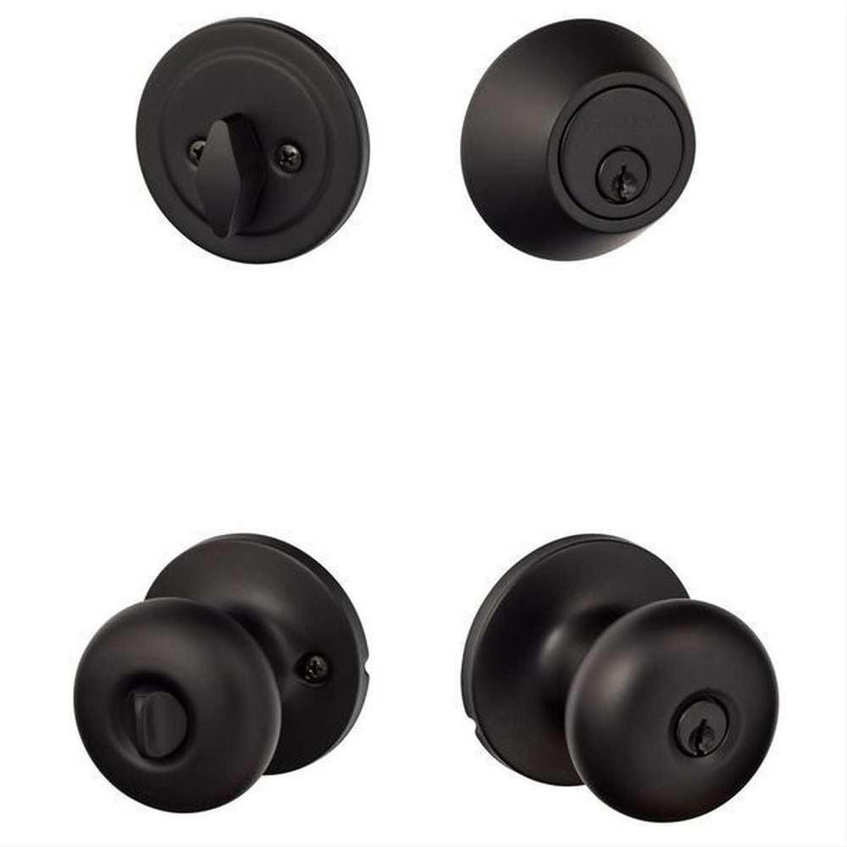 Sure-Loc Hardware Sure-Loc DU107/DB201 FBL Durango Keyed Entry Knob and Deadbolt Flat Black